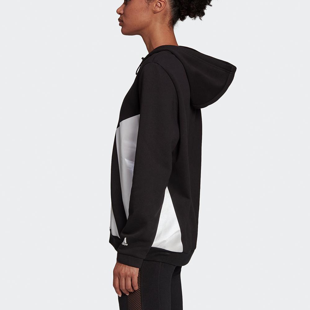 Adidas Colorblock Large Logo Hoodie Women Hoodies Black HI1204