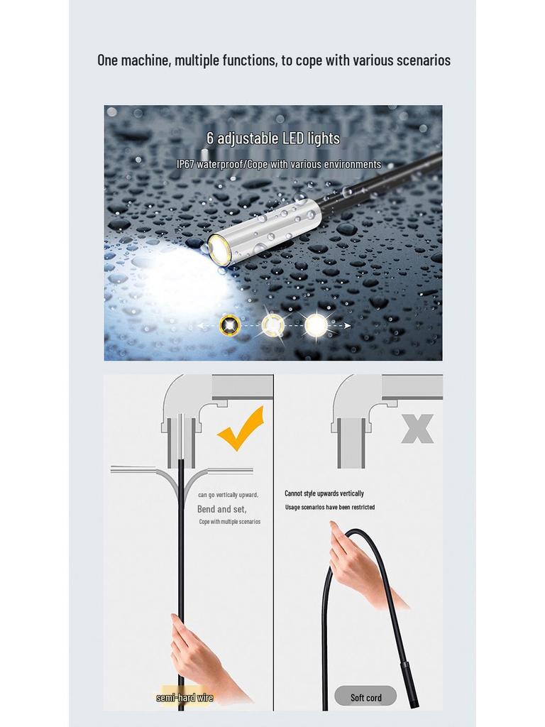 Ultrajemný 3,9mm trubkový endoskop s vysokým rozlišením pro opravy motorů