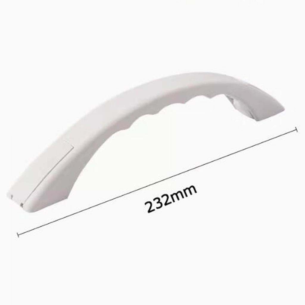 9-inch RV Cargo Trailer Door Handle Bar Accessory for Easy Grip, White Curved