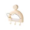 Wall-Mounted Suction Pot Lid Holder with Hooks