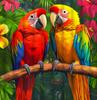 Vibrant Tropical Parrots Waterproof Shower Curtain - Colorful Jungle Design, High-Quality Fabric, Durable and Stylish Decor