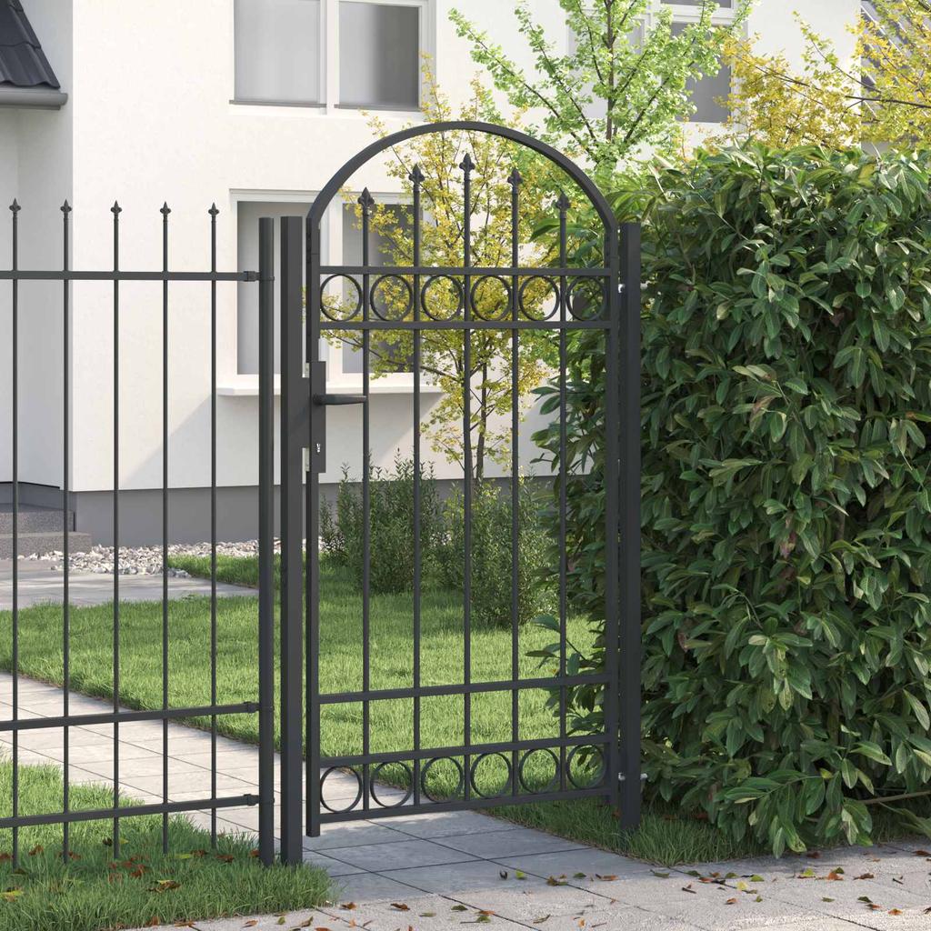 Zauntor ASSEN 100 X 175 Cm Powder Coated Steel Gray