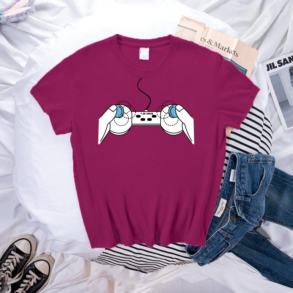 Neuartige kreative Spielkonsole 3D-gedrucktes Muster Damen-Shirt Kurzarm T-Shirt