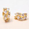 European and American Micro-inlaid Zirconia Stud Earrings - Versatile, Fashionable Ear Clips