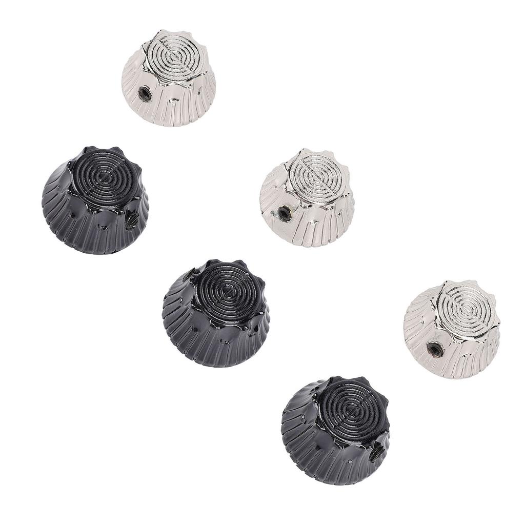 3Pcs Electric Guitar Knobs Metal Potentiometer Dome Top Hat Bell Volume Tone Control with Wrench