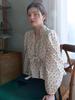FABRICSEOUL Neck Frill Flower Ribbon Blouse_Ivory