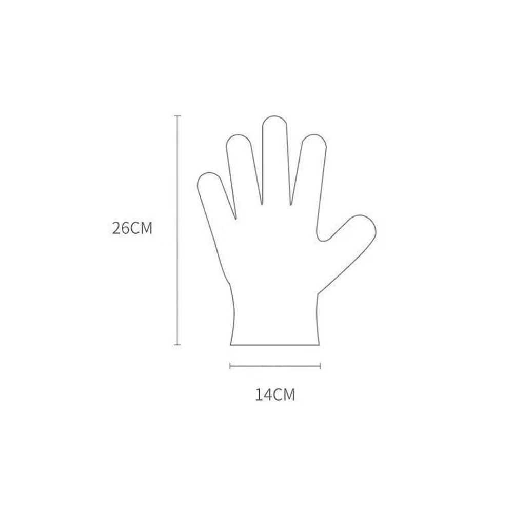 100Pcs Acid Work Safety Disposable Gloves Transparent Latex Free Gloves Portable Cleaning Gloves