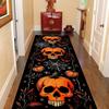 Halloween Runner Rug Abstract Pumpkin Skull Carpet Kitchen Anti-Slip Spider Web Printed Rugs for Living Room Home Decor