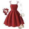 Girls' 2025 Spring/Summer Sling Princess Dress - European & American Style