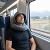 Breathable Hooded Neck Pillow Soft Support Adjustable Foam Travel Pillow with Storage Bag U-Shaped Travel Pillow Airplane Use