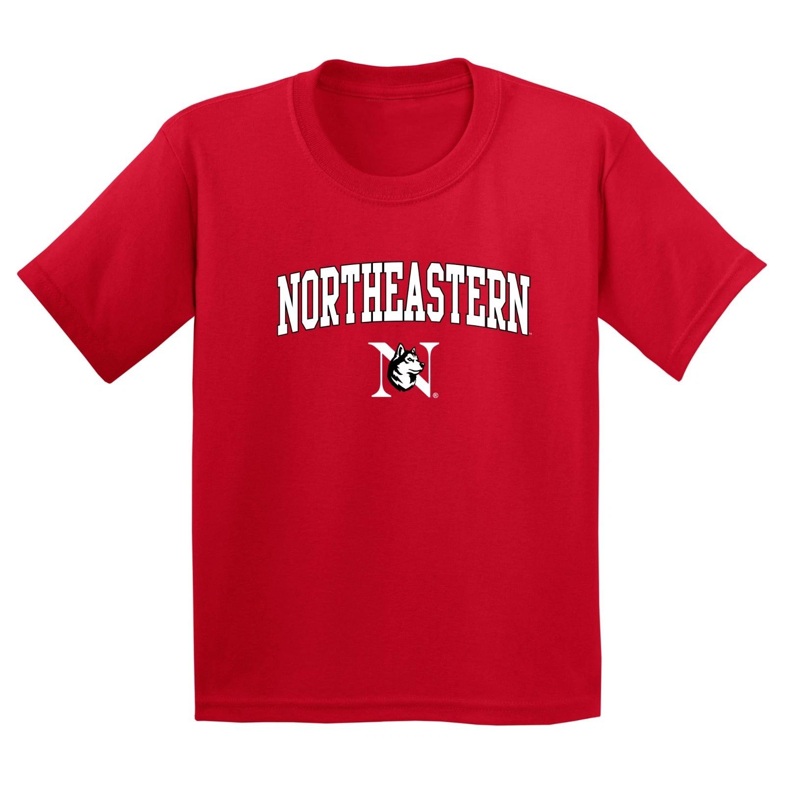 Northeastern University Arch Logo Youth T-Shirt - Red 4XL