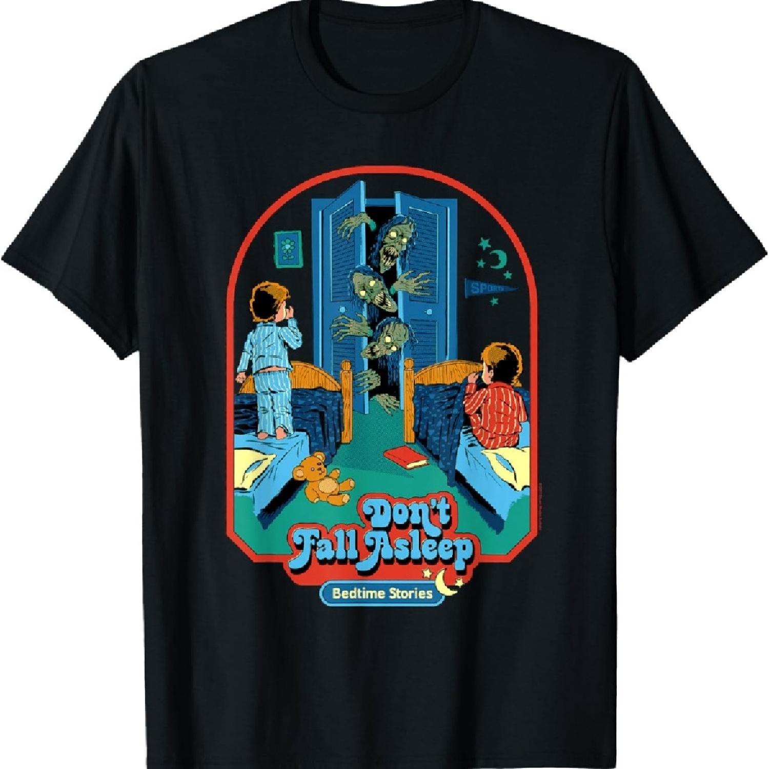 

Don t Fall Asleep Stories Retro Dark Humor T-Shirt XXXXXL чёрный