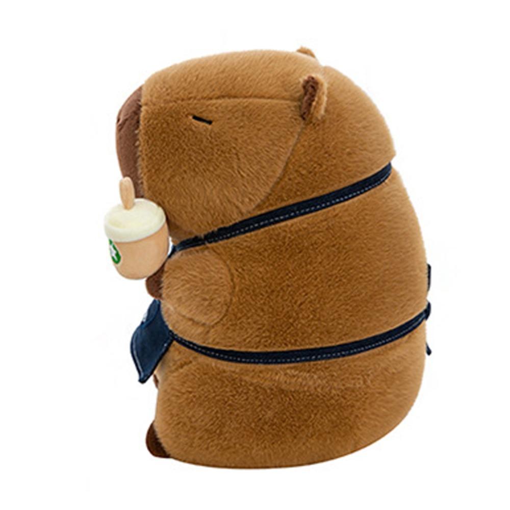 Stuffed Capybara Plush Toy Drink Capybara Fluffty Doll Capybara Plush Doll  Children Gift