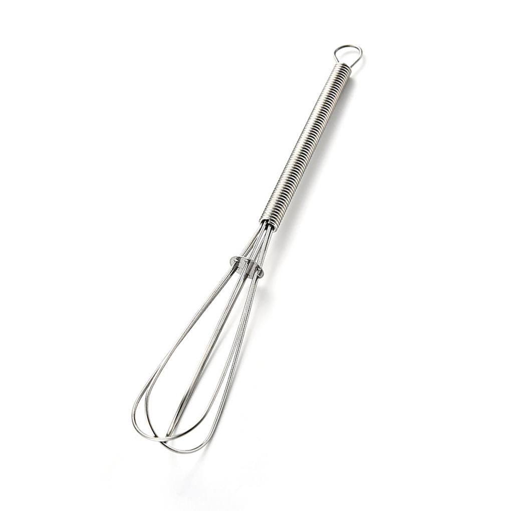Egg Beater Eggs Mixer Hand-operated Food-grade Beat Whisks All-in-one Design Spring Handel with Small Hook Hole Cooking Supplies