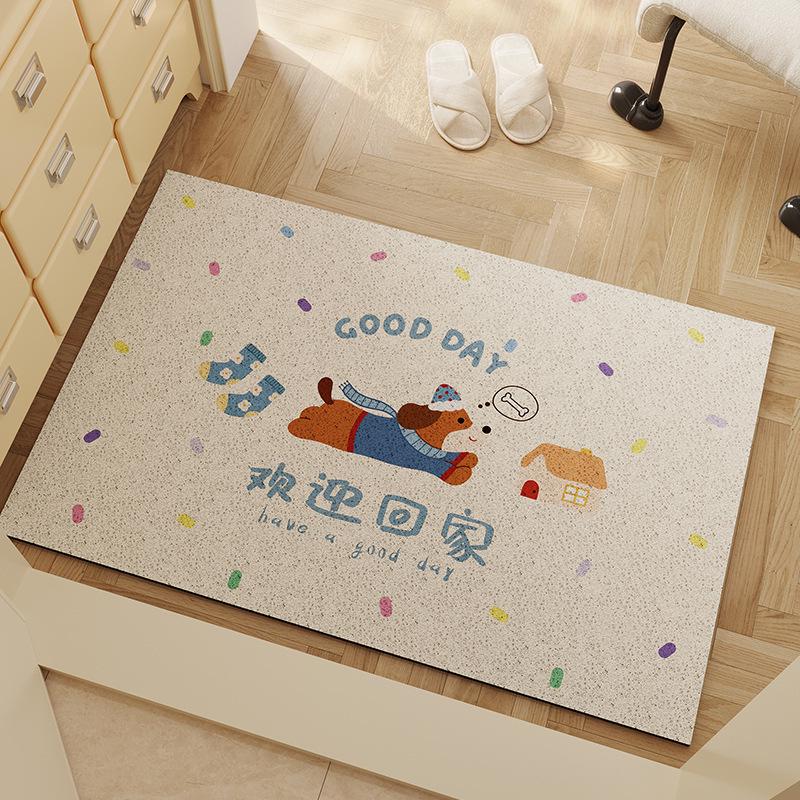 Cartoon Anti-slip Entrance Mat: Silk Loop, Dirt-resistant, Easy To Clean, Wear-resistant, Cuttable