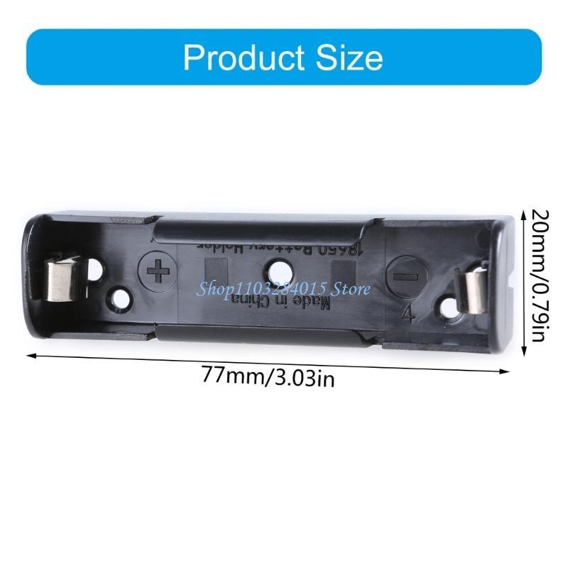 R6FF 1-Slot 18650 Battery Box Single Battery Storage Case Holder with Contacts Sheet