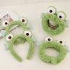 Krásné žabí oči čelenky měkké plyšové zabalené pro ženy mytí obličeje make-up elastický vlasový pásek čelenka vlasové doplňky