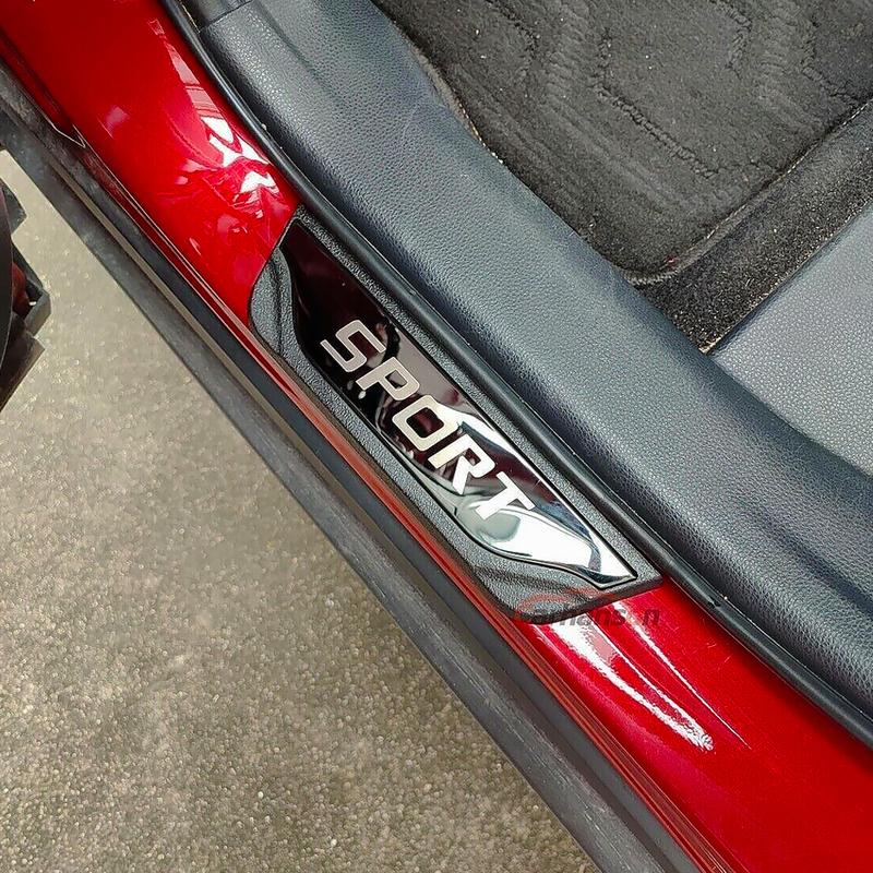 For Kia Seltos Car Door Sill Scuff Plate Strip Protector Accessories Auto Threshold Pedal Trim Stickers