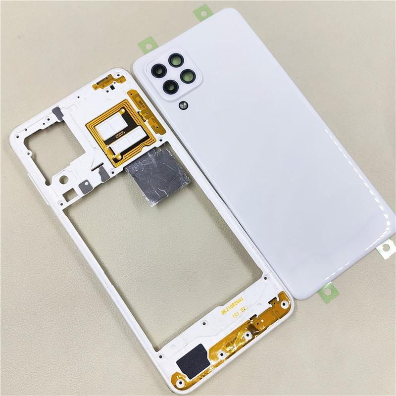 Full Housing Case For Samsung Galaxy A22 4G A225 Middle Frame + Battery Back Cover Rear With Camera Lens Repair Parts