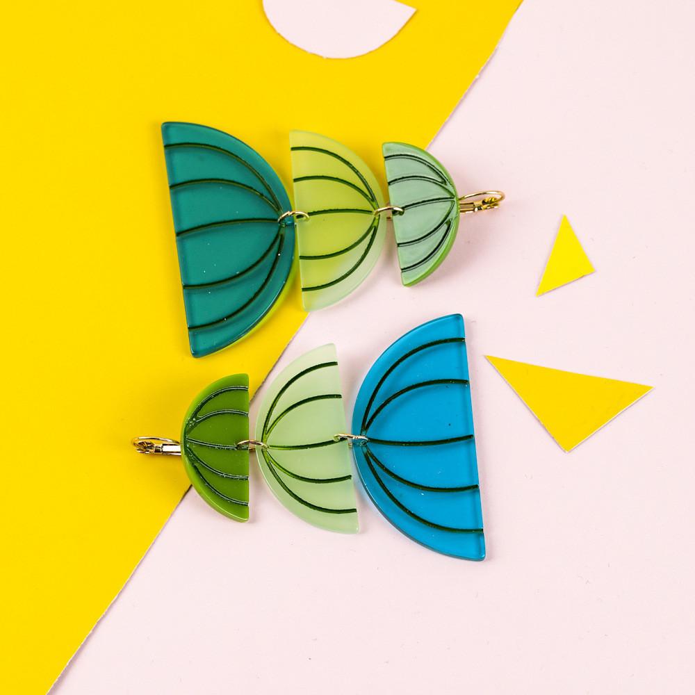 Geometric Modern Earrings For Women Stylish And Versatile Half Circle Design