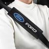 BBBB6 Pair Leather for Ford Car Logo Inner Seat Belt Cover Explorer Galaxy Ranger Focus Transit Fiesta Mondeo Edge Protection wheelcap