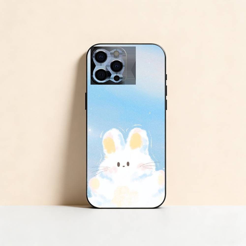 Cloudy Bunny Phone Case Silicone Soft For IPhone 17 16 15 14 13 12 11 X XR Plus Pro Max Plus