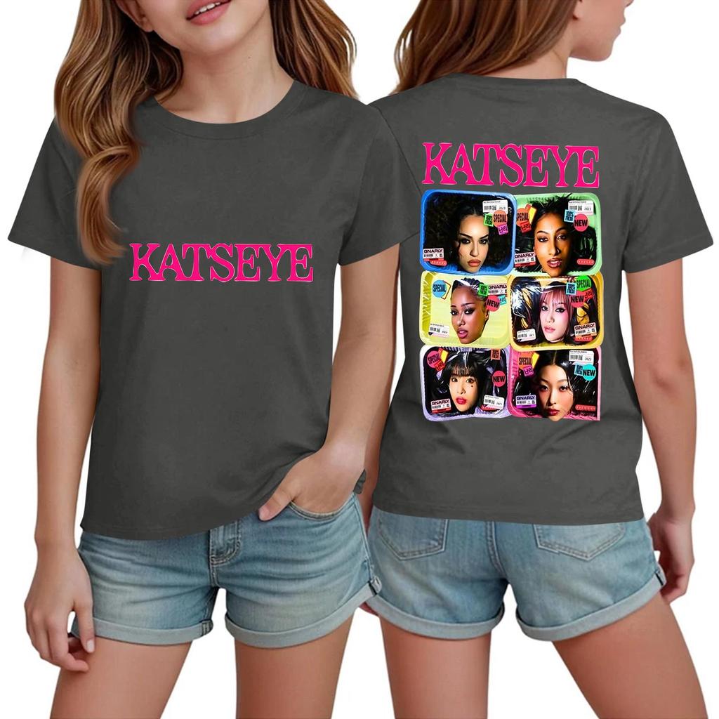 Korean Girl Group Kids Fashion Short Sleeve T-Shirt for Boys and Girls
