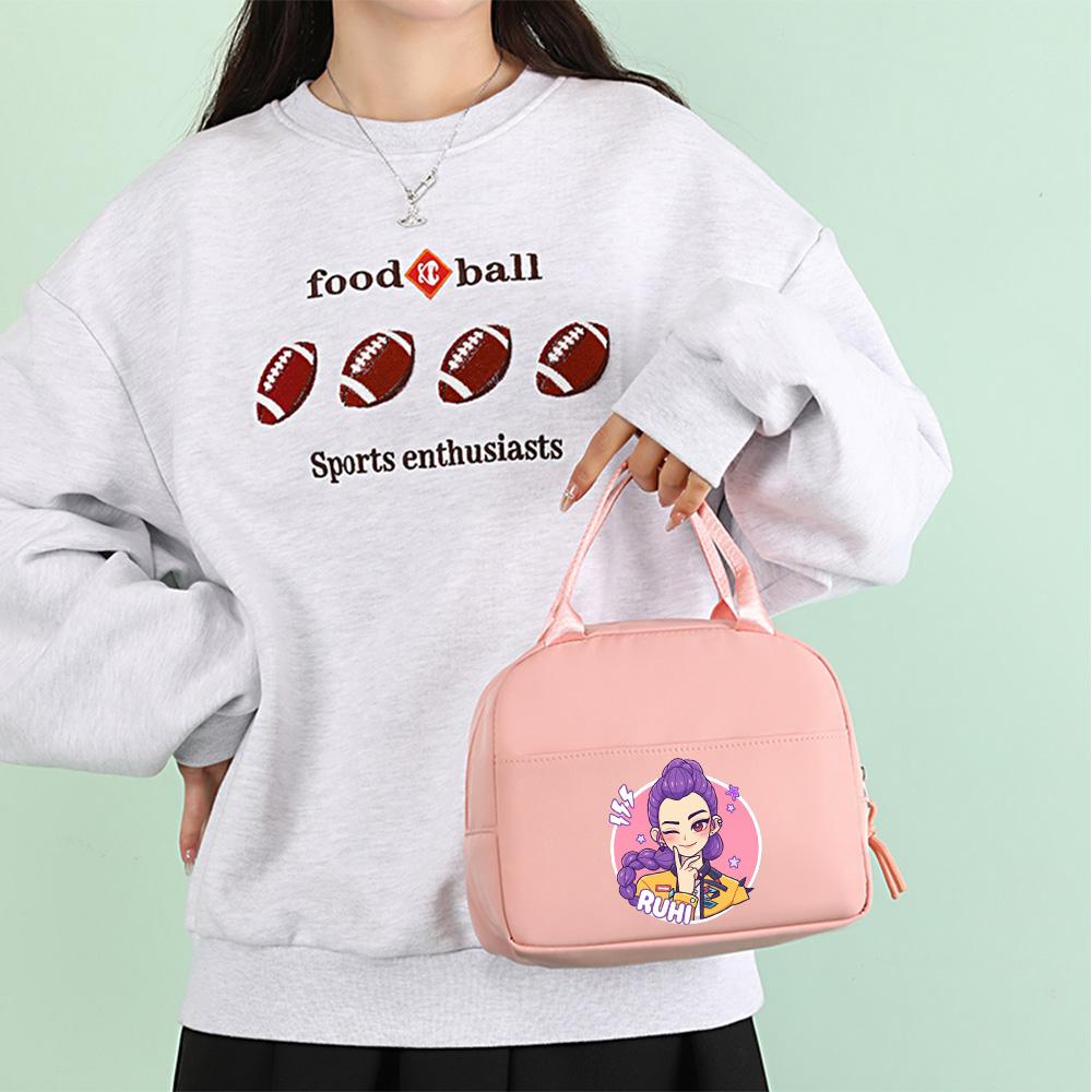4Pcs/set Cartoon K-Pop Printed Backpack with Handbag Pencil Case for Teenager Student Boy Girl Schoolbag Bookbag Large Capacity Travel Bag Kid Gift