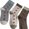 Mica Color Spring Retro Mushroom Mid-calf Pure Cotton Socks for Children