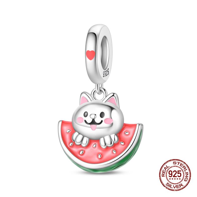 Original Charms Copper Summer Coconut Grove Holiday Charm Fits 3Mm Original Bracelet For Women Diy Jewelry Gifts New In