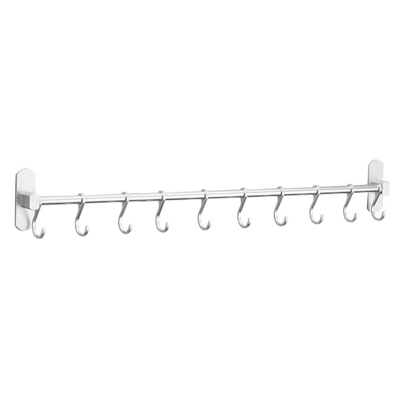 Xuanyong No-Drill Bathroom Towel Rack with 10 Hooks