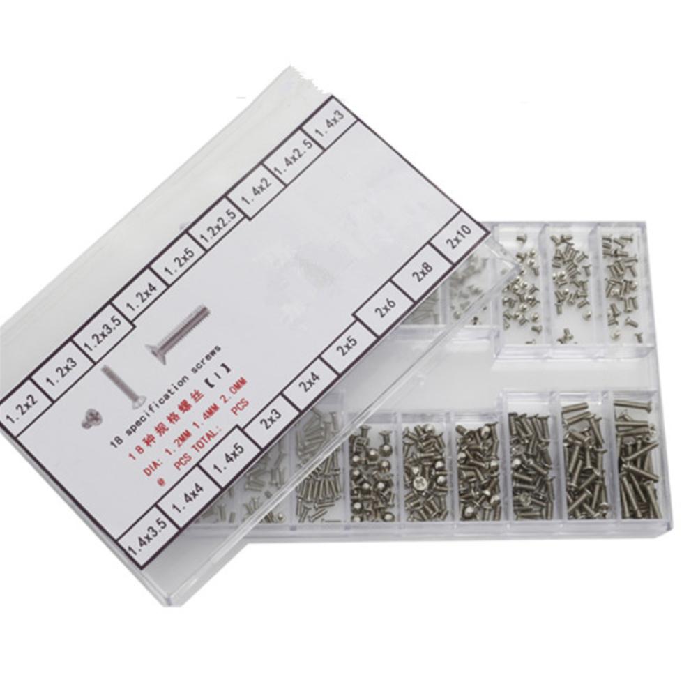 18 Different Sizes Watch-Repair Tool Watch Back Cover Screw Box Watch Maintenance Screw Cross Small Screw Eyeglass Screw