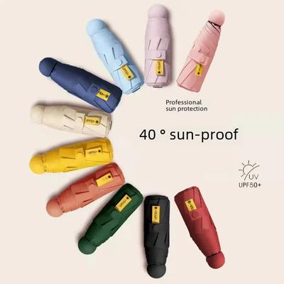 5-fold Mini Ultra-lightweight Portable Sunshade Sunscreen Uv Protection Rain Umbrella Women Compact Travel Umbrella