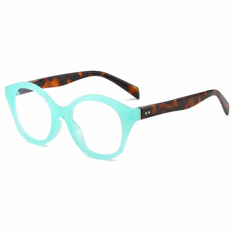 New Retro Small Round Frame Elderly Reading Glasses High Definition Blue Light Blocking Far Sight Eyeglasses for Women and Men