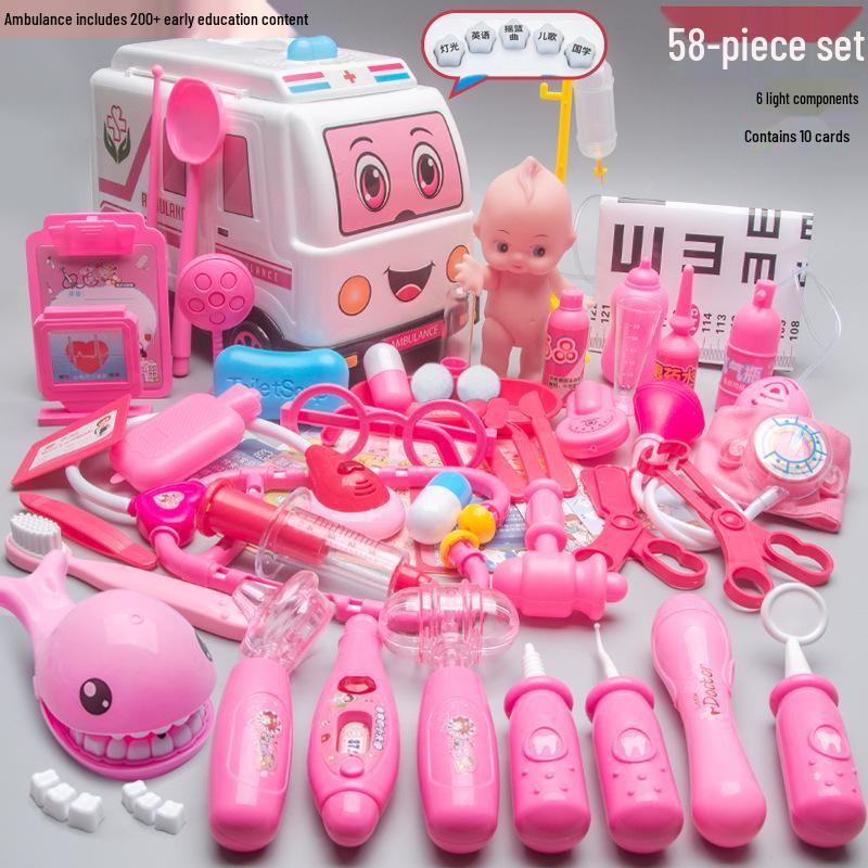 Kids' Doctor Playset: Medical Tools, Stethoscope, Injection, Ambulance