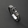 Cross Men's Cross Bracelet Zinc Zinc Alloy Leather Bangle Dark Series Leather Bracelet  Fashion Jewelry