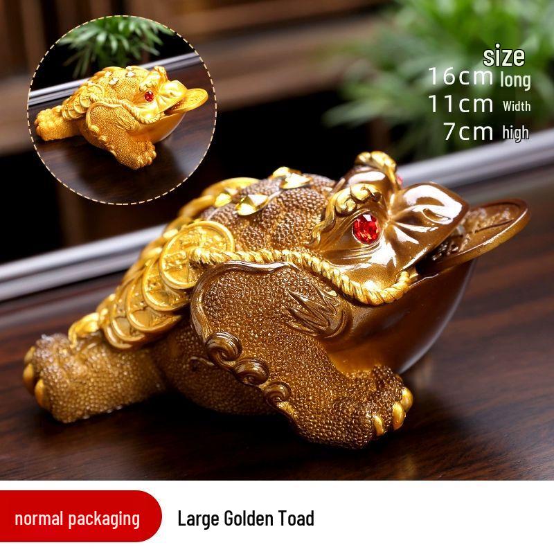 Color-Changing Ceramic Golden Toad Tea Pet