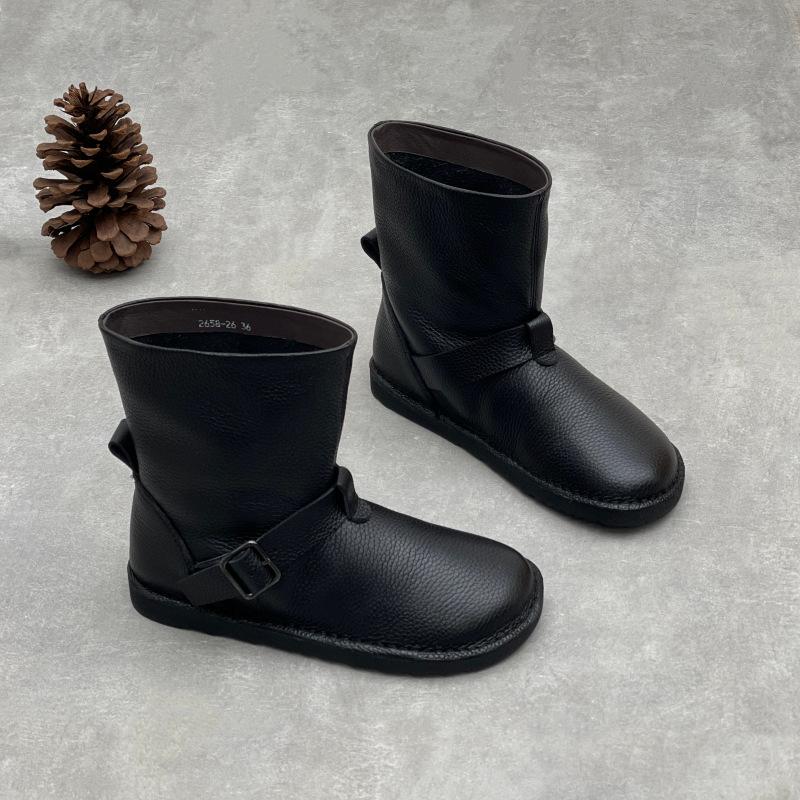 

Новая женская обувь модная, с круглым носком, короткий верх, узкие ботинки с ремешком и ботинки из мягкой кожи 40 чёрный