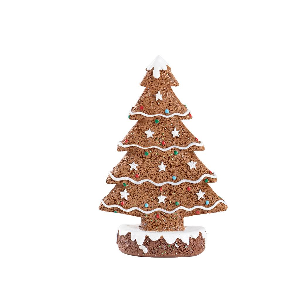 Gingerbread Christmas Tree Resin Desktop Christmas Tree Decoration Christmas Gifts Party Supplies Festival Desktop Ornament