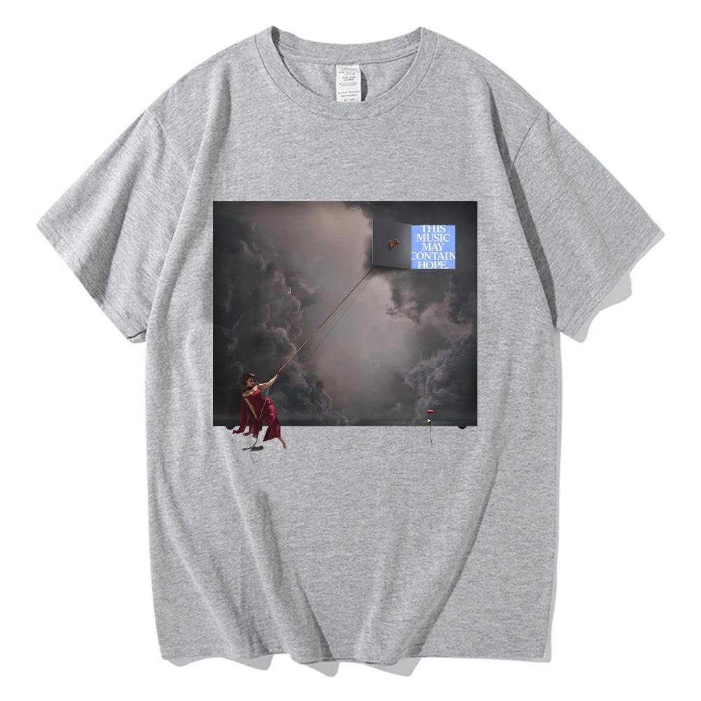 RAYE This Music May Contain Hope Second Album Cover Print T-Shirt Men's Clothing Fashion Men Women Cotton Top Short Sleeve Tees
