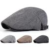1Piece Men Herringbone Beret Outdoor Adjustable Sunscreen Leisure Hat Spring Autumn Travel Tourism Beach Vacation