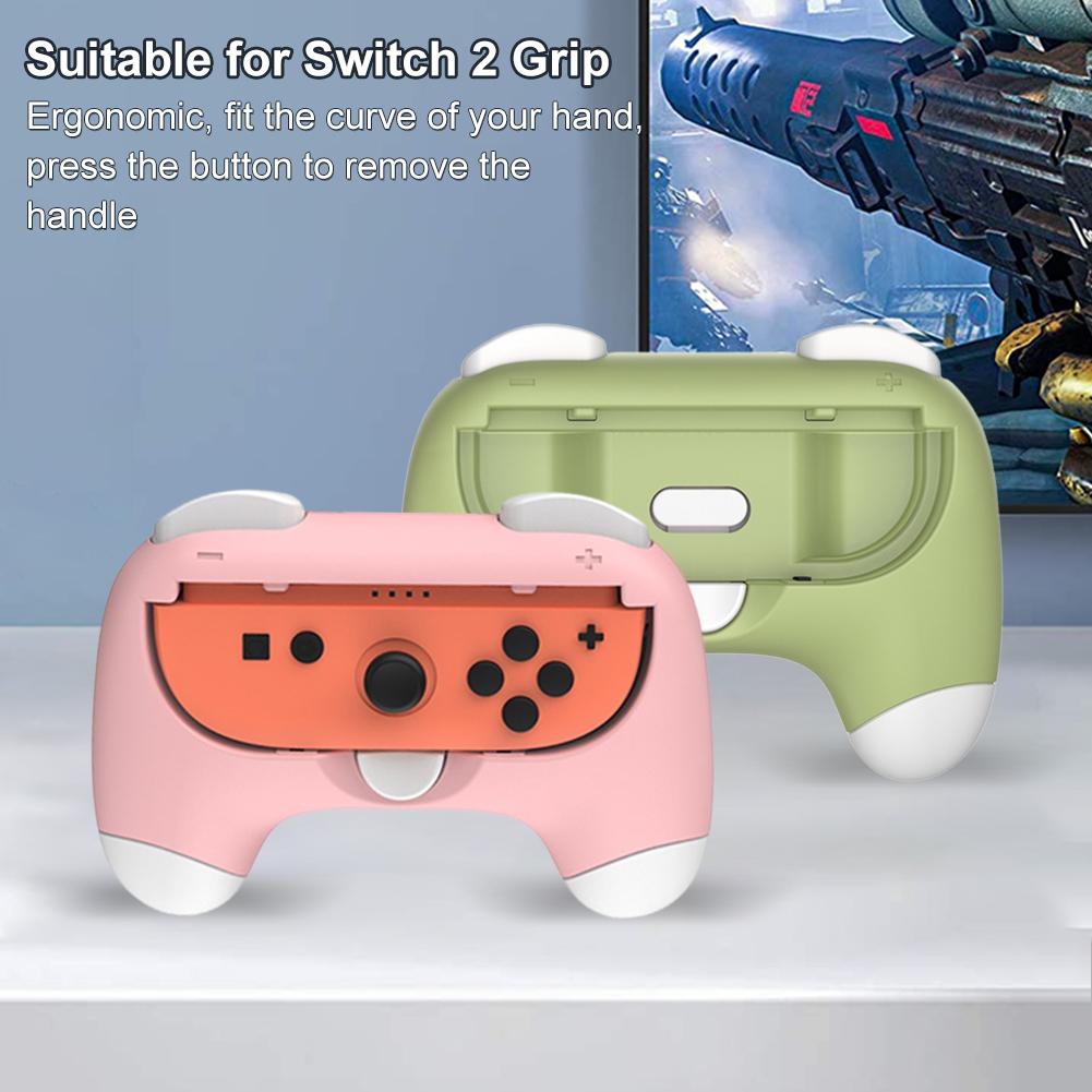2Pcs Hand Grip For Nintendo Switch 2 Joy-Con Controller Switch Joycon 2 Ergonomic Racing Wheel Hand Grip For Mario Kart 8 Deluxe