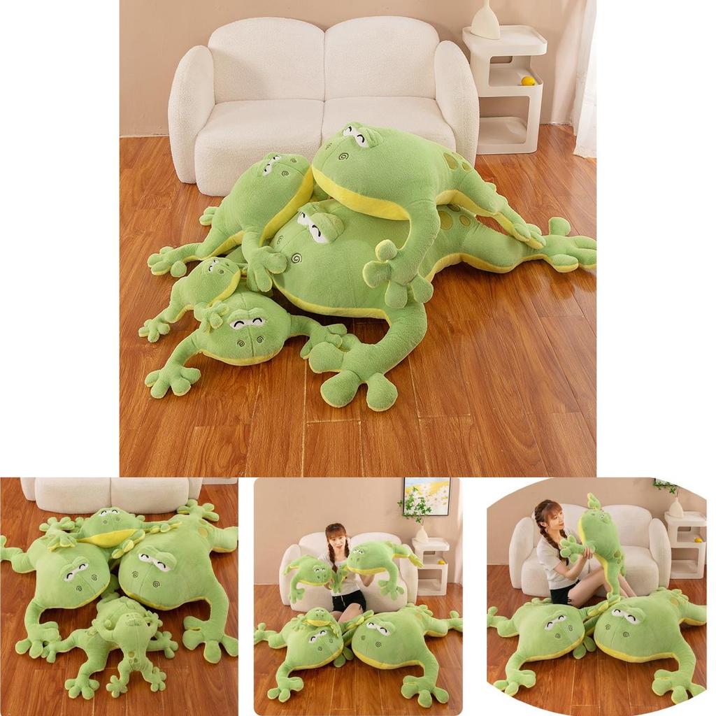 Adorable Plush Frog Stuffed Toy For Kids Green Cuddle Buddy Perfect For Sleepovers