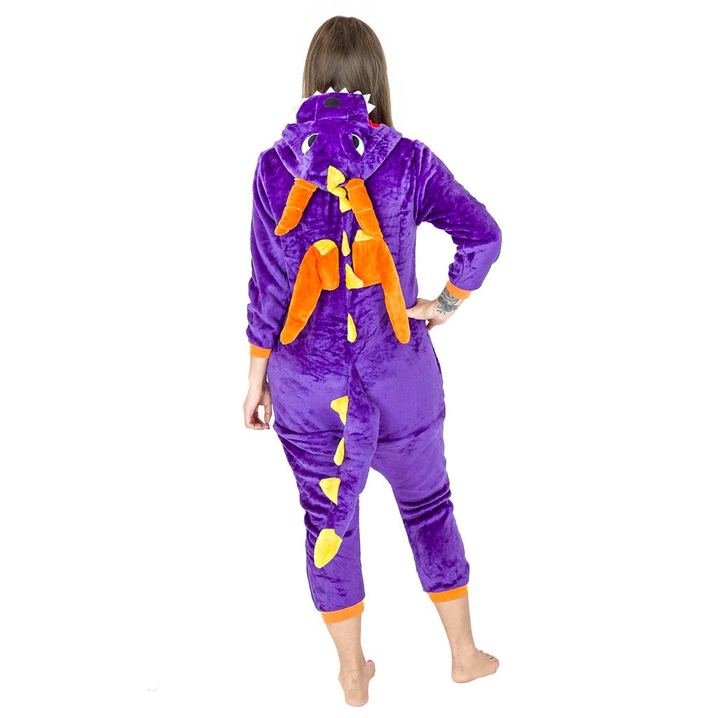 Kostium Onesie purple dragon - S