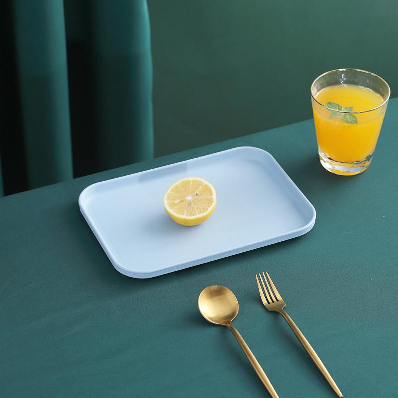 Tea Tray Living Room Cup Tea Cup Tray Household Rectangular Water Cup Tea Cup Tray Fruit Tray Nordic Plastic