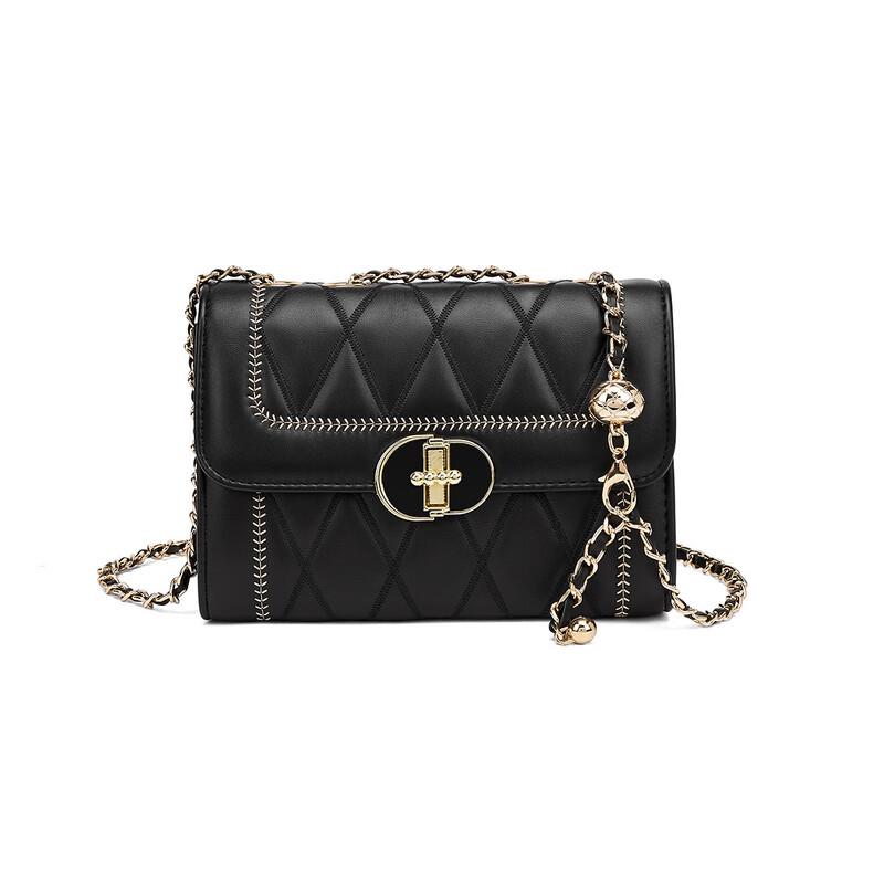 St&Sat Quilted Chain Shoulder Crossbody Bag