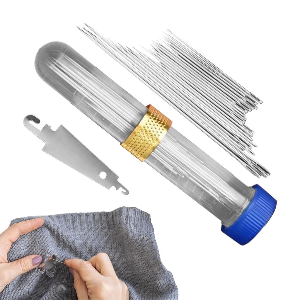 Sewing Needles Set Large Eye Needles Multi Size Clothing Sewing Embroidery Cross Needle Kits Home DIY Manual Tools