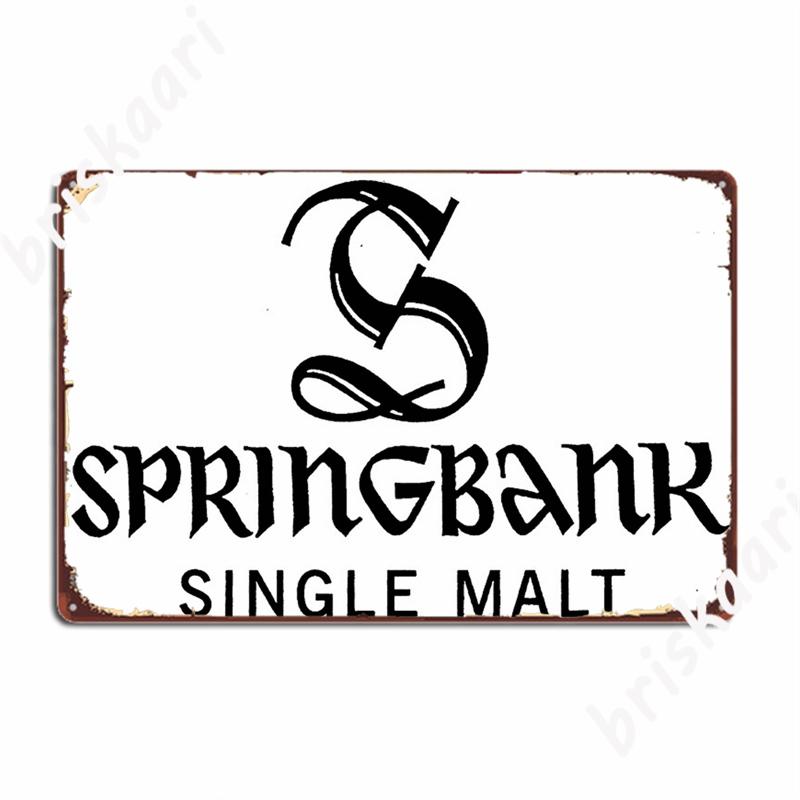 Springbank Пиво Металлические Знаки Кино Гостиная Паб Гараж Смешная Настенная Табличка Жестяная вывеска Постеры 20x30cm（7.8x11.8inch）