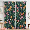2pcs,2D plane printing Curtain Popular Floral Symphony(1) Durable 100% Polyester Fabric (without rod) Decorations Inside for