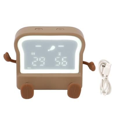 Funny Alarm Clock USB Rechargeable Electronic Alarm Bedside Small Alarm Clock with Calendar Timer